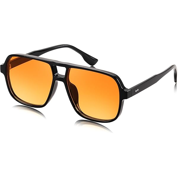 Buy FEISEDY Vintage Square 70s Flat Aviator Sunglasses Women Men